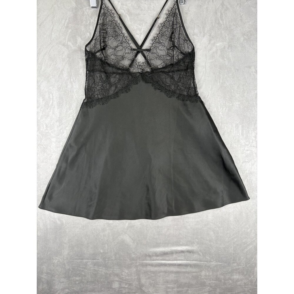 Victoria's Secret Lace-Trim Satin Chemise Slip M - Picture 7 of 10